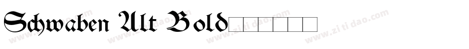 Schwaben Alt Bold字体转换